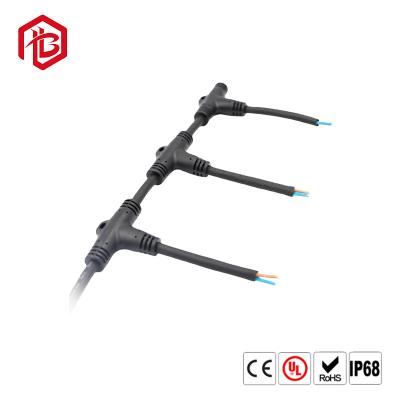 China 220V Power Terminal Line Led Light With T-Type Waterproof Connector String Cable Connector for sale