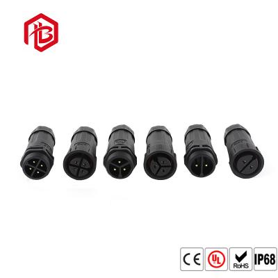 China Black Nylon / PVC 3 Pin Waterproof Male Female Connector for sale