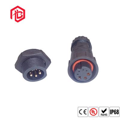 China Conector impermeável preto da montagem do painel da solda K19 4 Polo à venda