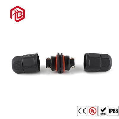 Chine Nylon noir 2 3 4 Pin L connecteurs imperméables de vis de T à vendre
