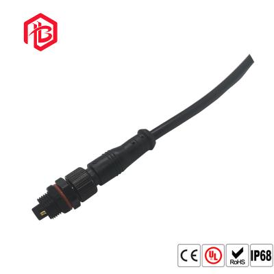 China 250V conector impermeable del soporte IP67 M12 del panel del PVC 4 poste en venta