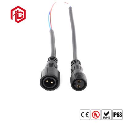 China Pvc M18 IP67 Male Female Connector 2 Pin Waterproof Connector for sale