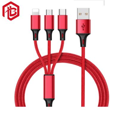 China 3 In 1 5A 100W Fast Charging Data Cable Mobile Phone Charger Cable for sale