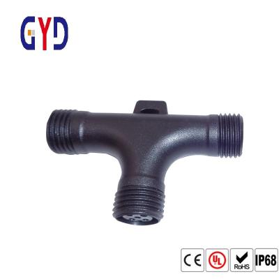 China Led Lighting Screw Watertight Cable Connector 3 Way 2 3 4 Pin T Type for sale