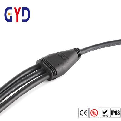 China 3 Way Splitter Electrical IP67 Waterproof Cable Connector Black White for sale