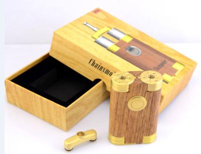 China 2015 best selling e cigarette unique design double atomizer wood mini box mod Chainsmoker for sale