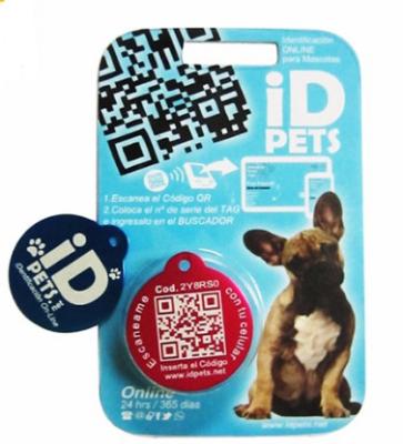 China NFC da etiqueta de cão do QR Code RFID para a anti cola Epoxy 213 perdida do animal de estimação impermeável à venda