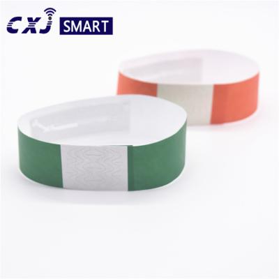 China 13.56Mhz RFID NFC Bracelet , Paper Tyvek Wristbands 213 for sale
