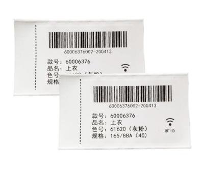 China Custom UHF passive textile clothing RFID tag garment production for shop system for sale