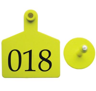 China TPU RFID UHF Animal Ear Tags Plastic Alien H3 860-960MHz Frequency for sale