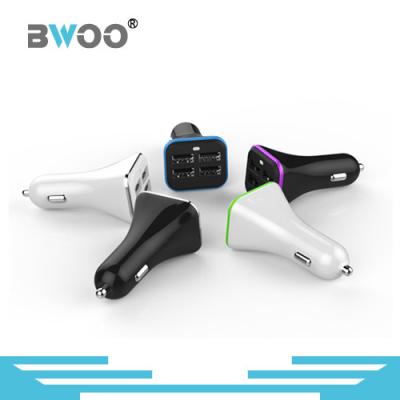 China Bwoo Factory Wholesale 4 USB Ports Car Charger Output 5V 6.8A with Indicator Light for sale