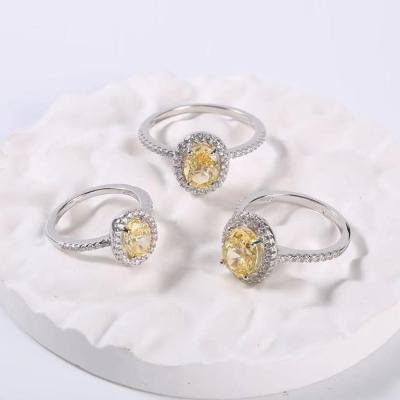 China Eternal Engagement Promise Rings Radiant Cutting 2.3g 925 Silver CZ Rings For Women for sale