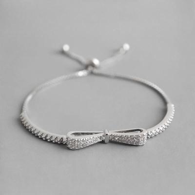 Китай Браслет Zirconia нового Bowknot стерлингового серебра 925 ювелирных изделий моды кубический для женщин продается