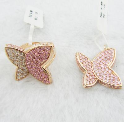 Chine Jeux de bijoux au rhodium avec boucles d'oreilles AAA CZ à vendre
