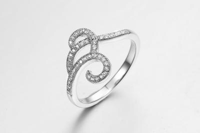 China 2.52g Custom Handmade Engagement Rings AAA Cubic Zirconia Anniversary Rings for sale