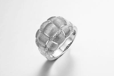 China A CZ Sterling Silver Rings Custom Engraving 4,31 gramas envolve em torno do anel de dedo à venda