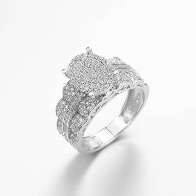 China Cuatro columna Inlaids 925 anillos unisex de plata de la bodas de plata de los anillos 5.8g de la CZ en venta