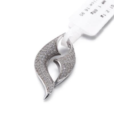 China Symmetrie-Tritonshorn 925 die silberne hängende Halskette silberner Frauen 1.88g CZ hängender zu verkaufen