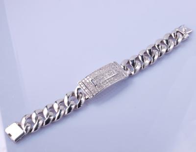 China 19cm 925 Silver CZ Bracelet 100g Personalized Sterling Silver Friendship Bracelets for sale