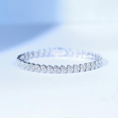 Chine Bracelets de diamants en or 18 carats 3,0 carats Bracelet d'amitié de tennis de 16 cm à vendre