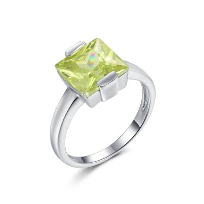 China Princess Cut 925 Silver Diamond Rings 1.16g Rhodium Plating AAA level for sale