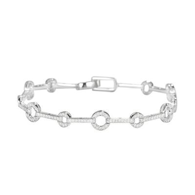 Chine Or Diamond Bracelets 0.73ct 17.5cm Ring Buckles du 18K des femmes à vendre