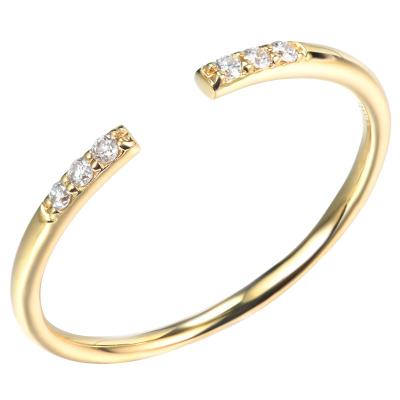 China Öffnungen schellen 18K Gold Diamond Rings, den 0.05ct 1gram Größe besonders anfertigte zu verkaufen