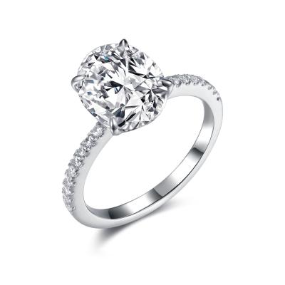 Cina Anelli di fidanzamento orali 925 bande di nozze d'argento degli anelli della CZ per le donne in vendita