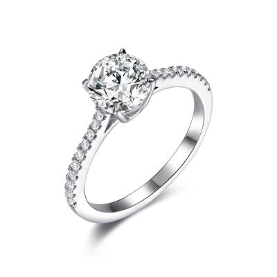 中国 私の近くの宝石屋ダイヤモンドの婚約指輪女性のための925の銀製CZリング 販売のため