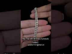 letra Diamond Couple dos braceletes de 7.05g Hip Hop Bling