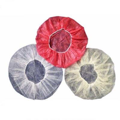 China Professional Latex Free Disposable Hair Caps 10-60 GSM Round Bouffant Shape for sale