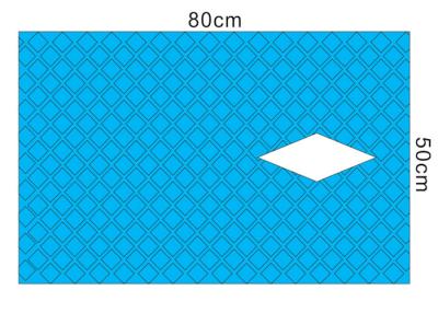China Quirúrgico disponible de la laparotomía cubre el material azul del papel del color de 75x80 cm en venta