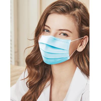 China Blue Disposable Face Mask 25g PP Non Woven Fabric Material OEM / ODM for sale