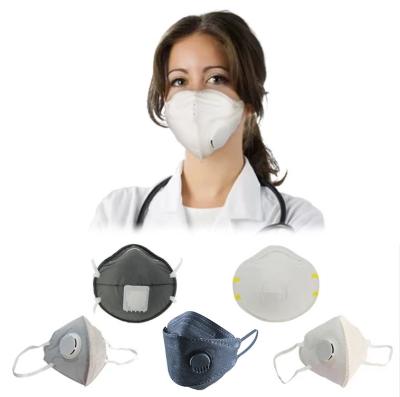 China Personal Protective Folding Ffp2 Mask  Dustproof Industrial Breathing Mask With Valve for sale