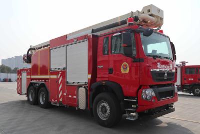 中国 JP32 HOWO ウォータータワートラック 9780 × 2540 × 3800MM 中型救助消防車 販売のため