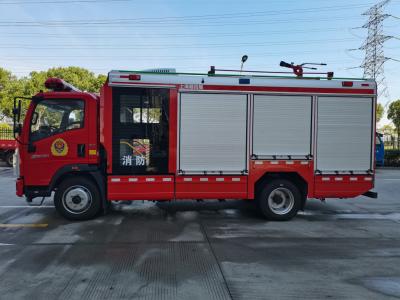 China HOWO Tanque de água Caminhão de incêndio Água 3000L Classe B espuma 500L à venda