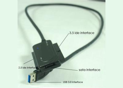 China IDE To USB Converter Cable , USB 3.0 Adapter Cable With LED Lights Indicator for sale