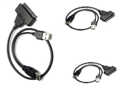China 480Mbps USB 2,0 a los puertos de USB del cable dos del adaptador de SATA para el ordenador/la PC en venta