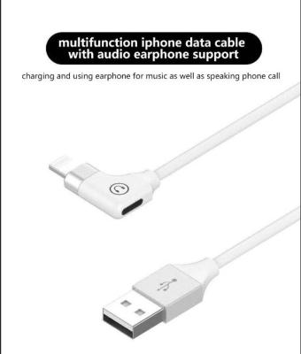China Lightning Splitter Cable  iphone 7 & iPhone 8 , Loseless Audio Quality, 2 in 1 charge and listen music for sale