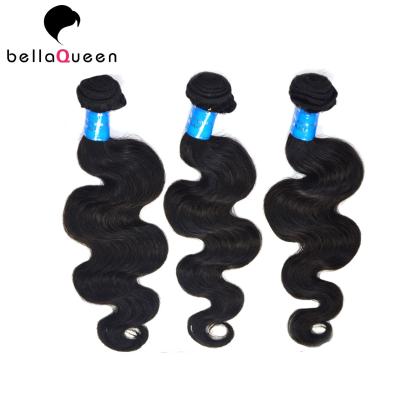 中国 7A ブラジルのバージンの人間の毛髪延長、黒いバージンの レミ の毛の織り方 販売のため
