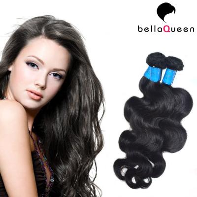 China Salon use Body Wave Natural Black Indian Virgin Hair Weft For Women for sale