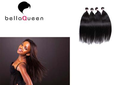 China Silky Straight Double Drawn Hair Extensions , Natural Black Tangle Free Real Hair for sale