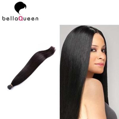 China Natural Black Silky Straight I - Tip Human Hair Extensions , No Tangle No Shedding for sale