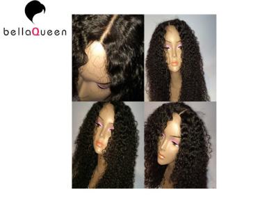 China Tangle-Free Curly Women Natural Black Brazilian Human Hair Lace Wigs for sale