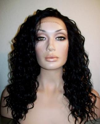 China Remy hair Deep Wave Free Tangle Full Lace Wigs Human Hair 10- 30 Inch for sale