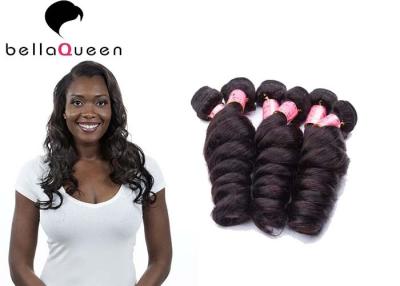 China Natural Black Loose Wave 6A Remy Hair , Unprocessed Human Hair Weaving for sale