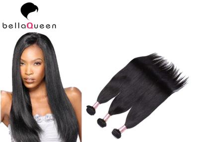 China Natural Black European Virgin Hair Extension , Straight Human Hair Weaving for sale
