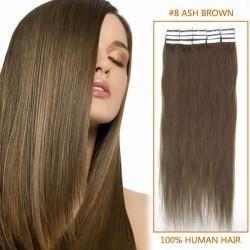 China Extensión recta sedosa del cabello humano de la cinta de Brown oscuro 4# del pelo del buenazo de Remy en venta