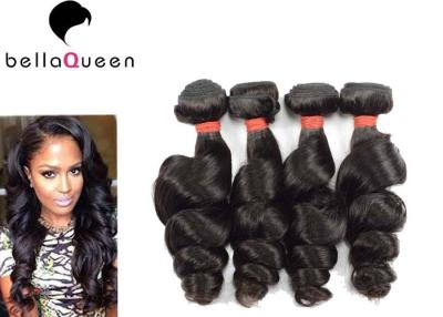 China Indian 6A Remy Hair Natural Black Loose Wave Human Hair Weaving Without Chemical for sale