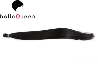 China 6A categoria U - de seda preto natural das extensões do cabelo da ponta em linha reta com cutícula completa à venda